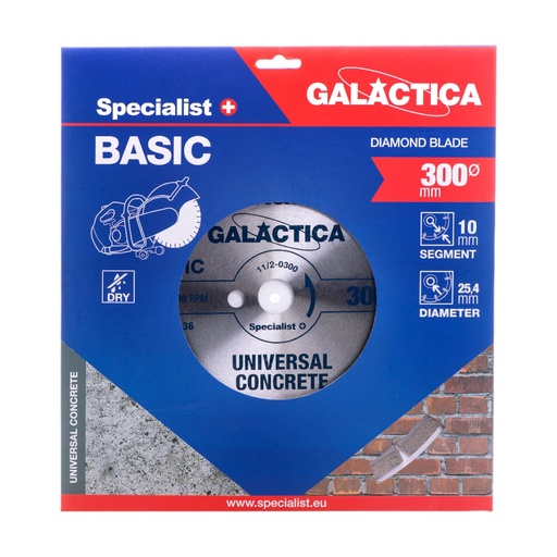 [11/2-0300] SPECIALIST+ diamond cutting disc GALACTICA, 300x10x25,4 mm