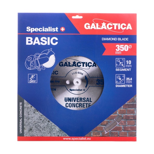 [11/2-0350] SPECIALIST+ diamond cutting disc GALACTICA, 350x10x25,4 mm