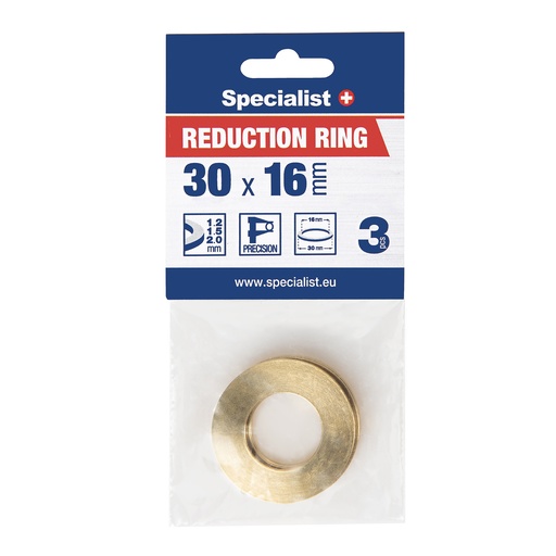 [11/2-3016P] SPECIALIST+ reduction ring, 30x16x1.2/1.5/2 mm