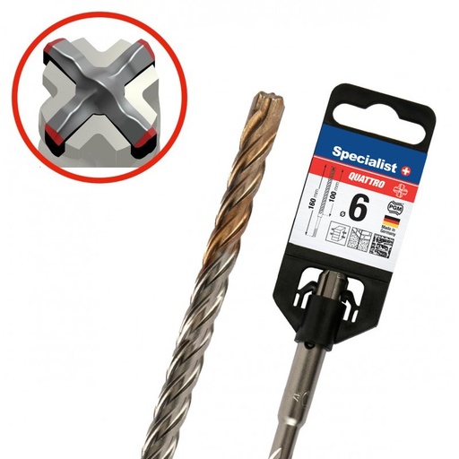 [19/3-06100] SPECIALIST+ hammer drill QUATTRO, 6/100 x 160 mm