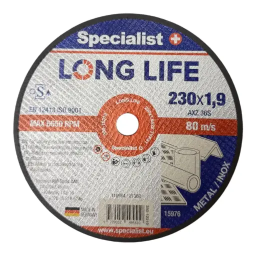 [250-12319] SPECIALIST+ metāla griešanas disks LONG LIFE, 230 x 1.9 x 22 mm