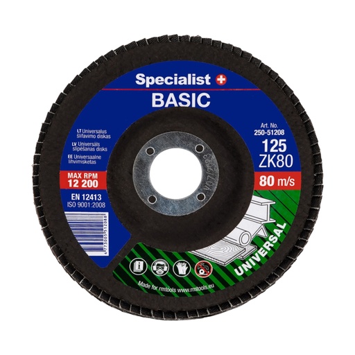 [250-51208] SPECIALIST+ lapelinis šlif. diskas BASIC ZK80, 125 mm