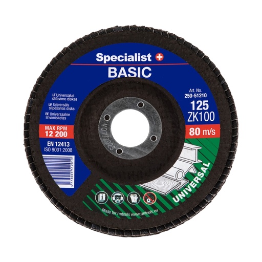 [250-51210] SPECIALIST+ lapelinis šlif. diskas BASIC ZK100, 125 mm