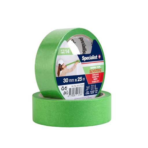 [40/2-75030S] SPECIALIST+ masking tape, 25 m x 30 mm